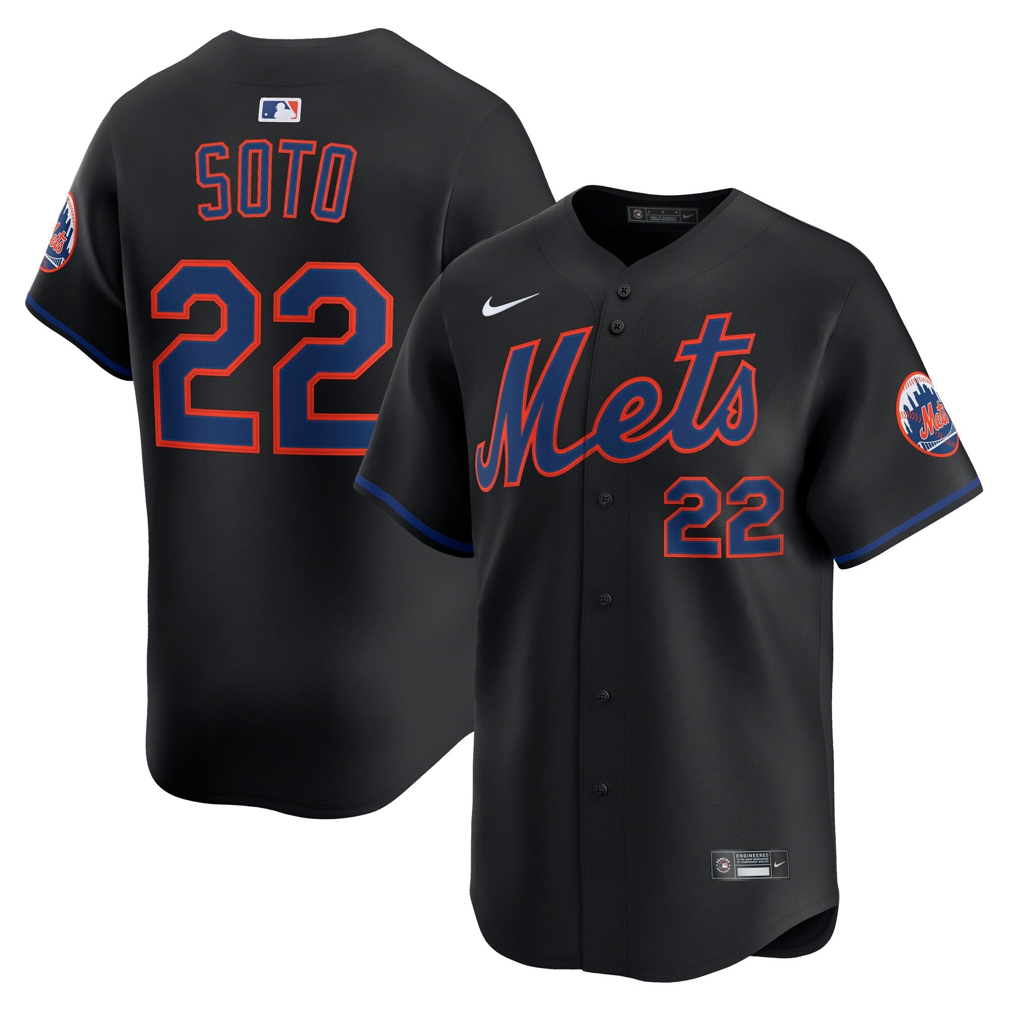 Juan Soto New York Mets Alternate Limited Jersey - Black | Stitched Baseball Jersey TJS0442