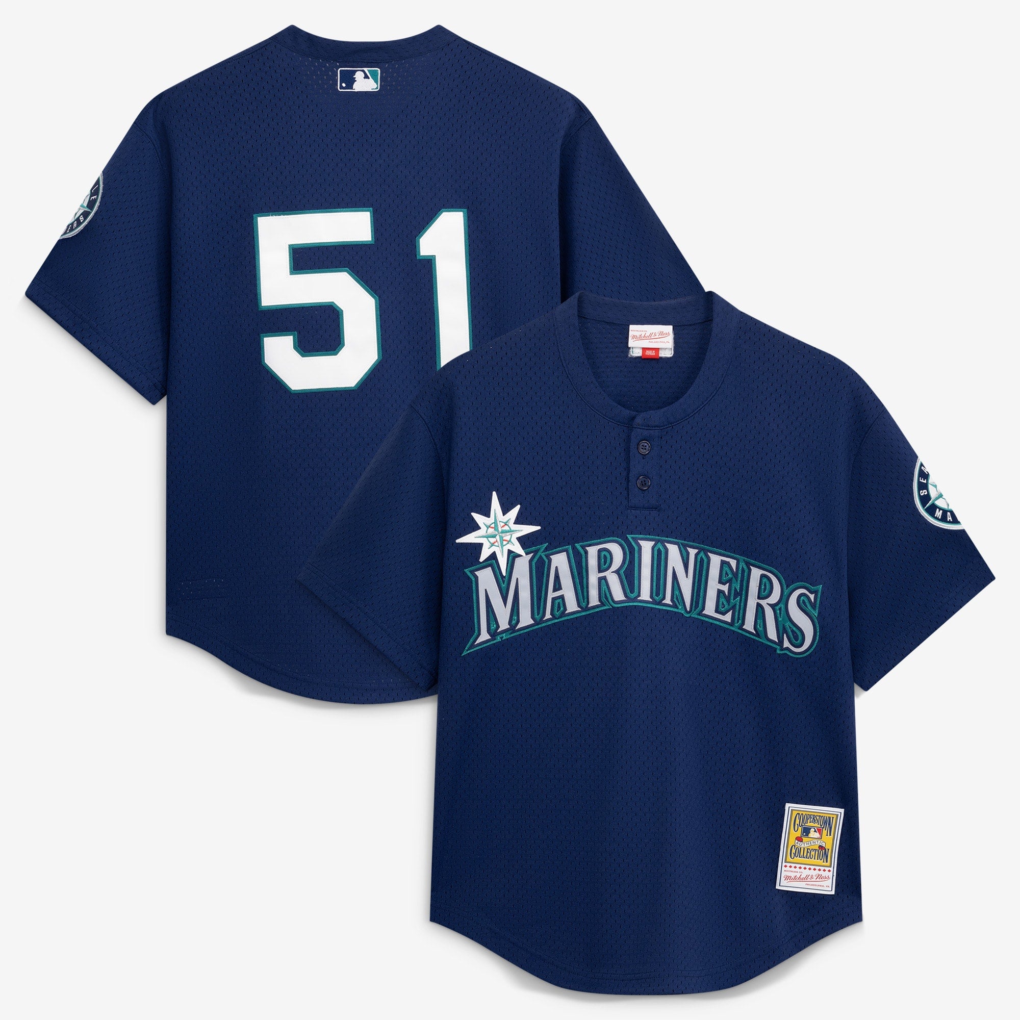 Ichiro Suzuki Seattle Mariners M & N Batting Practice Jersey - Navy | Stitched Baseball Jersey TJS0477