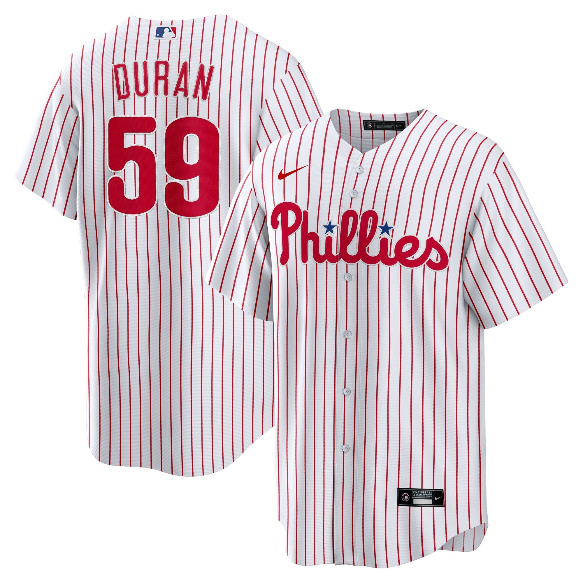 Jhoan Duran Philadelphia Phillies Home Replica Jersey - White | Stitched Baseball Jersey TJS0471