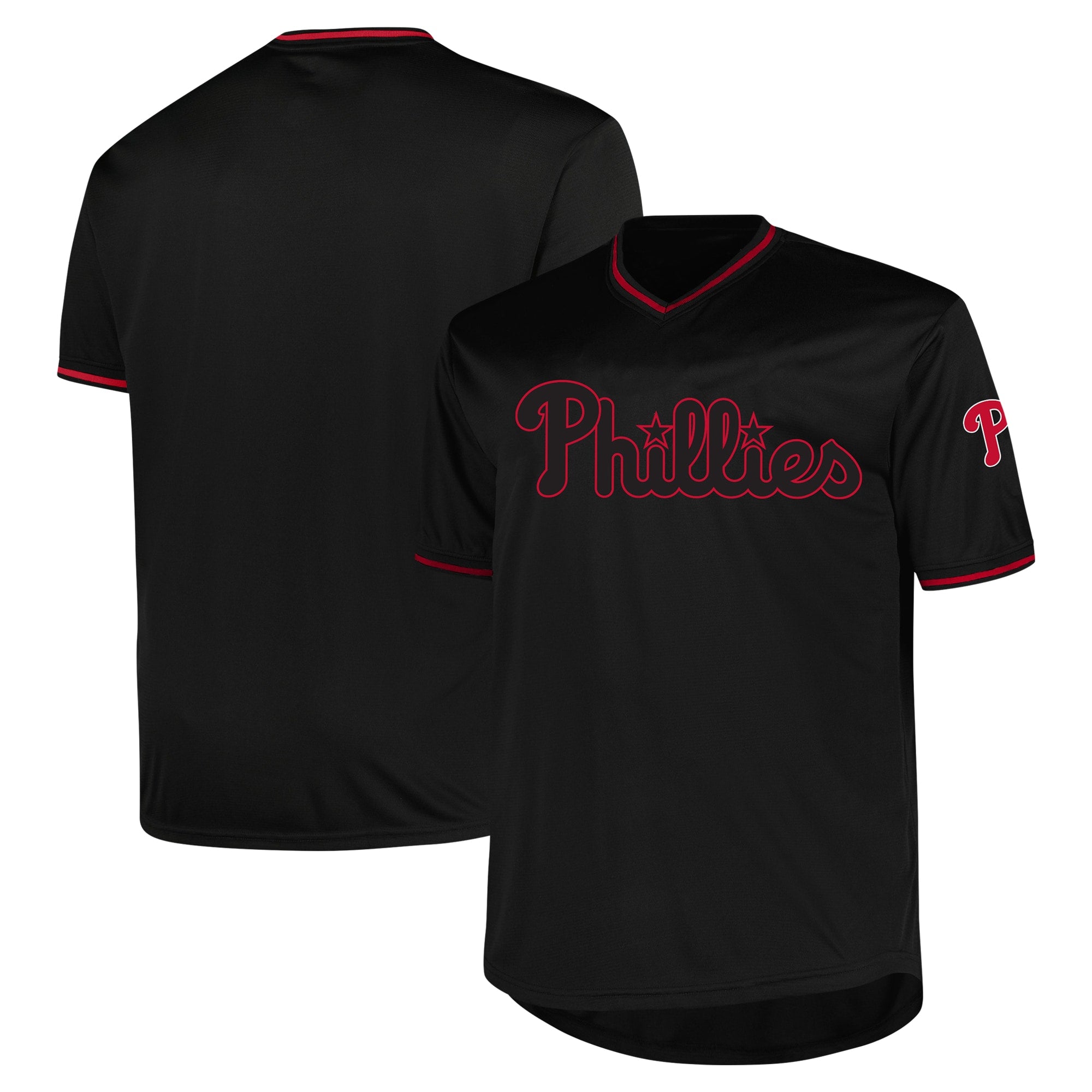 Philadelphia Phillies Profile Big & Tall Pop Fashion Jersey - Black | Stitched Baseball Jersey TJS0495