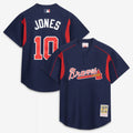Chipper Jones Atlanta Braves M & N Batting Practice Jersey - Navy | Stitched Baseball Jersey TJS0362
