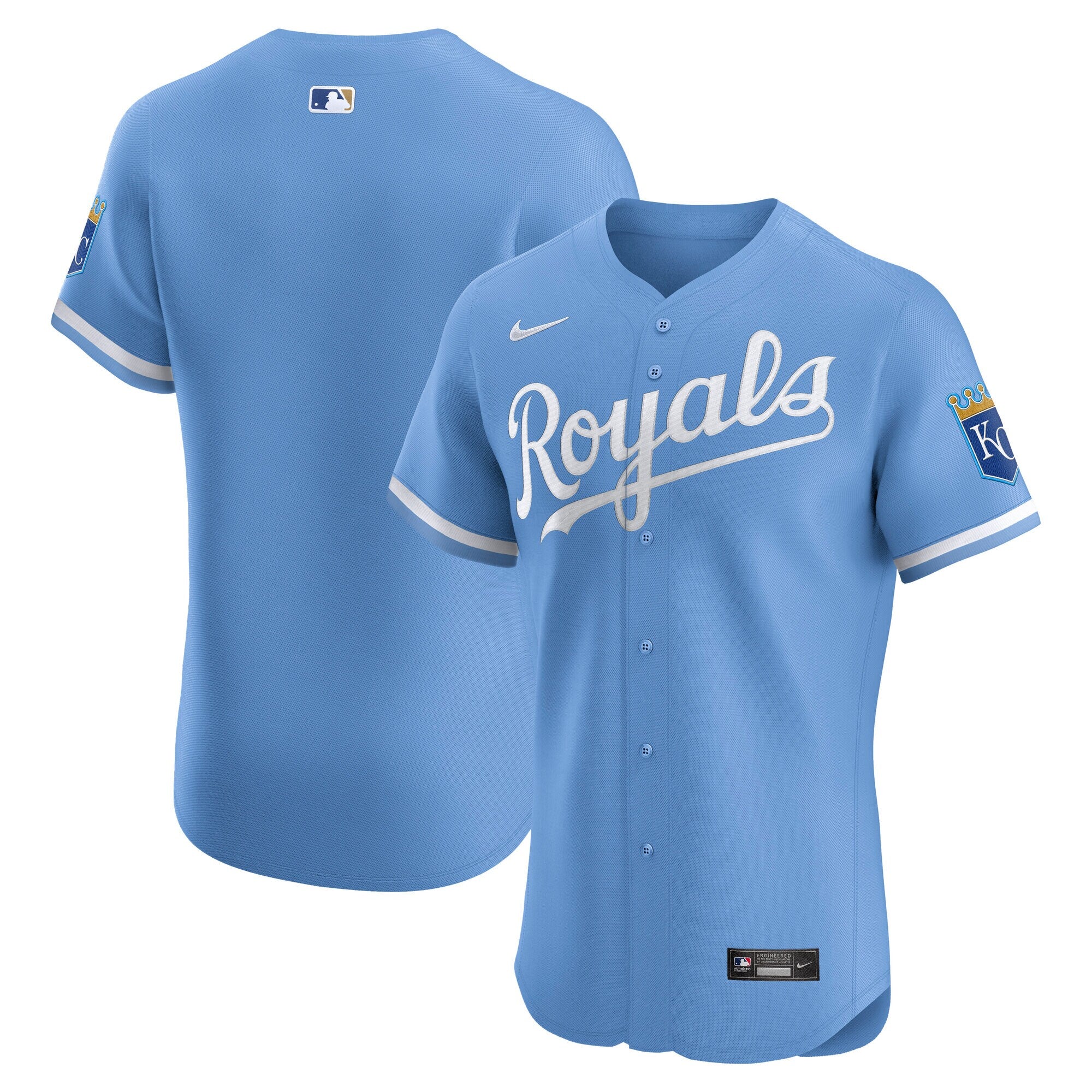 Kansas City Royals Alternate Elite Jersey - Light Blue | Stitched Baseball Jersey TJS0309