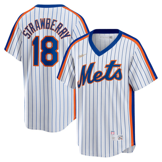 Darryl Strawberry New York Mets Home Cooperstown Collection Player Jersey - White | Stitched Baseball Jersey TJS0342