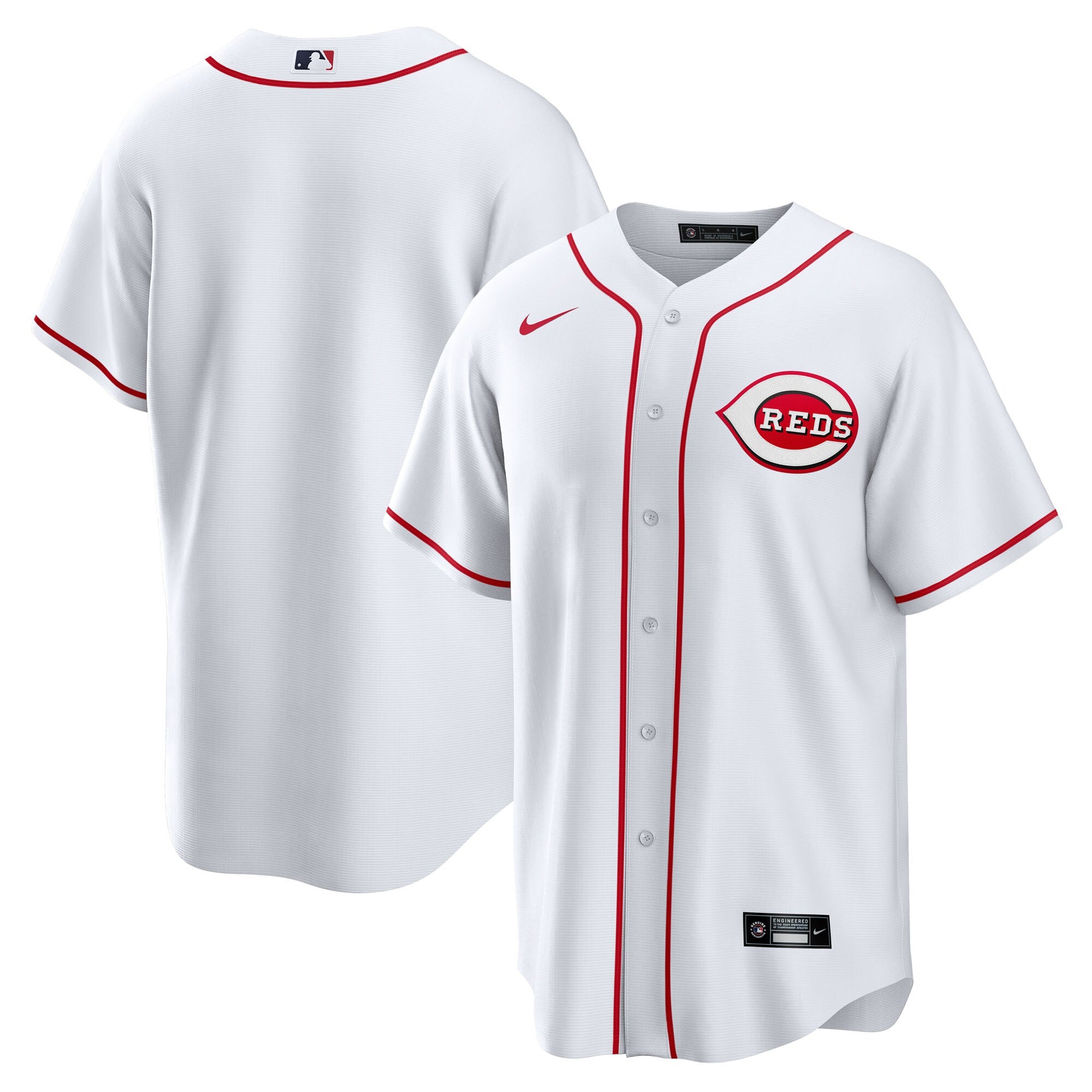 Cincinnati Reds Home Big & Tall Replica Jersey - White | Stitched Baseball Jersey TJS0301