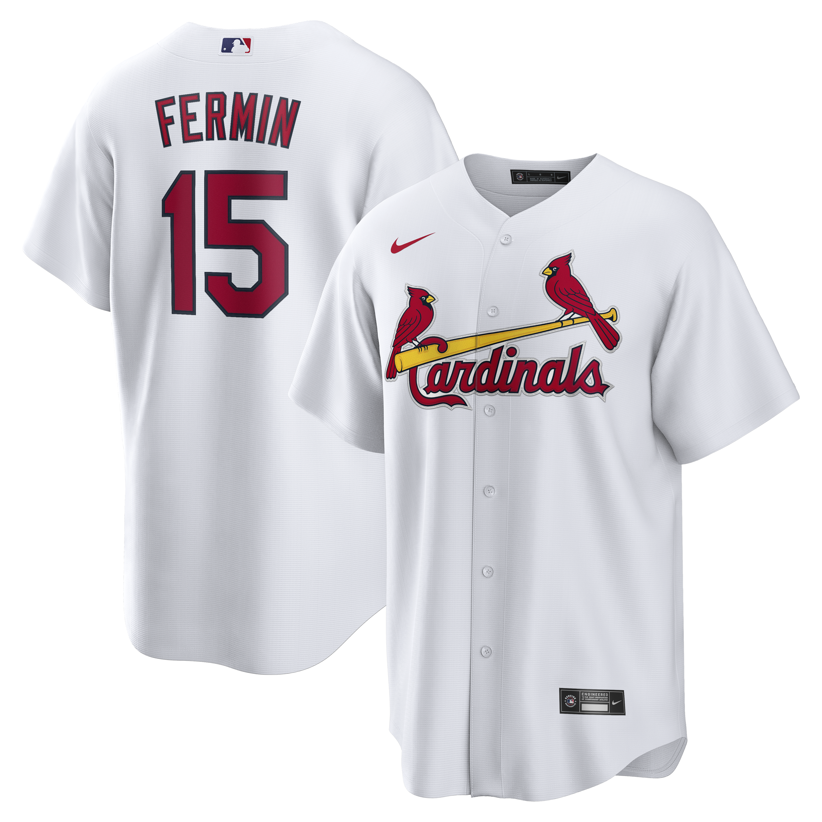 Jos� Ferm�n St. Louis Cardinals Home Replica Jersey - White | Stitched Baseball Jersey TJS0432