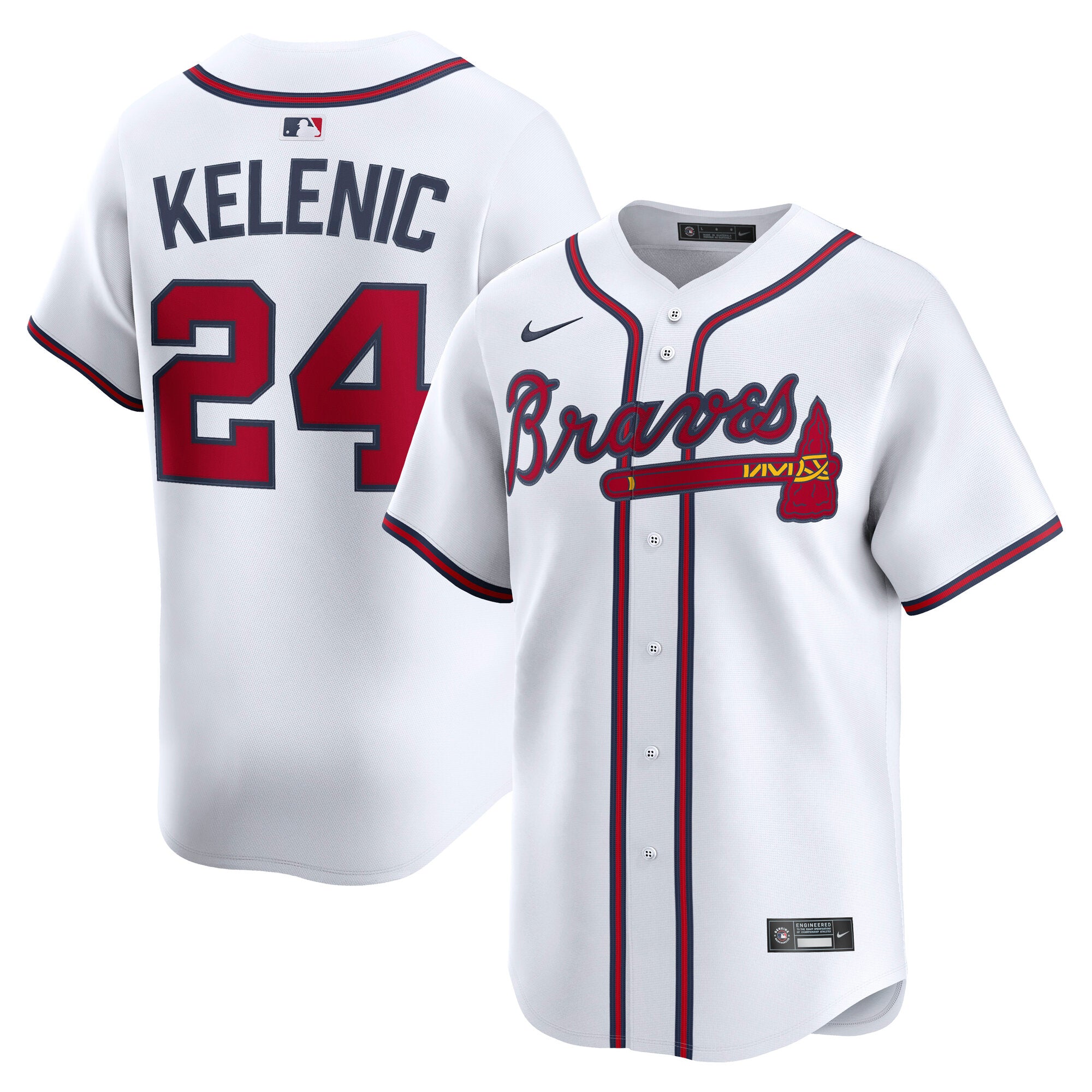 Jarred Kelenic Atlanta Braves Home Limited Player Jersey - White | Stitched Baseball Jersey TJS0325