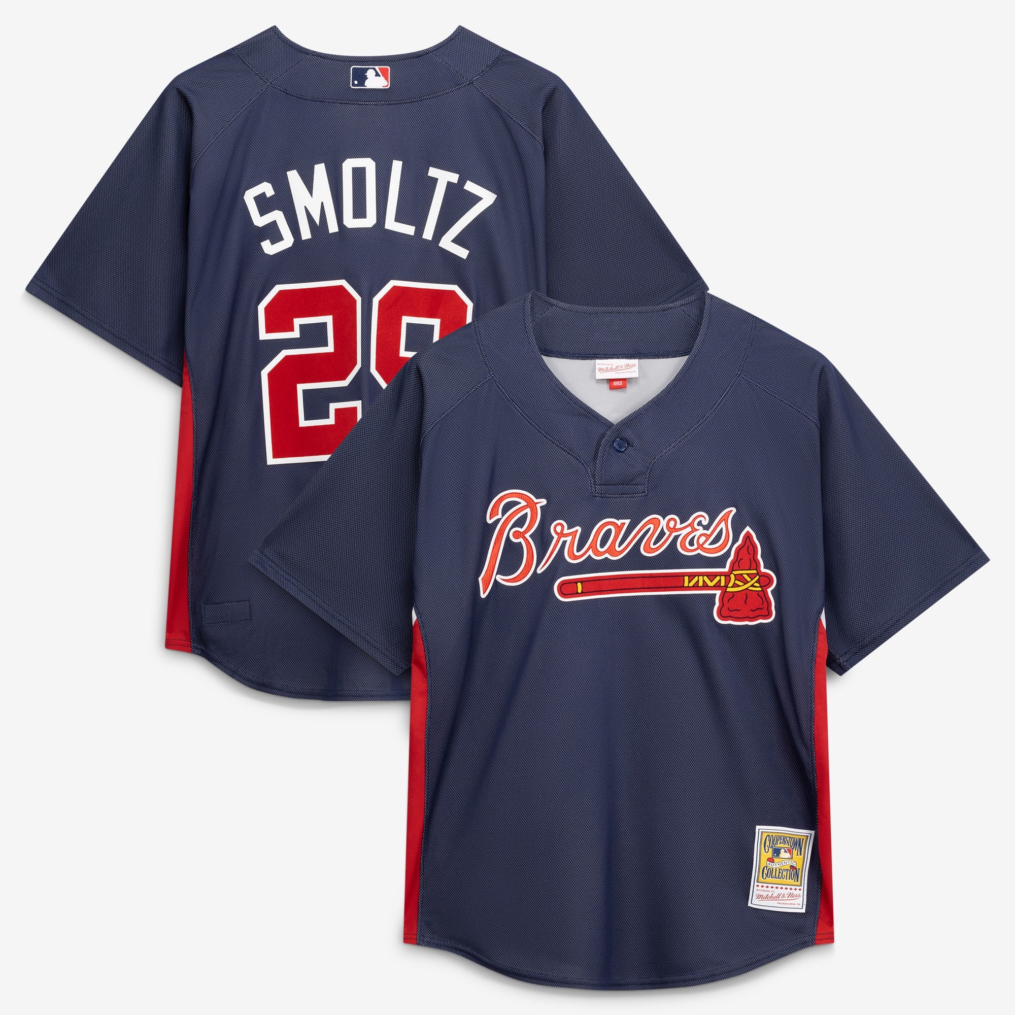 John Smoltz Atlanta Braves M & N Batting Practice Jersey - Navy | Stitched Baseball Jersey TJS0318