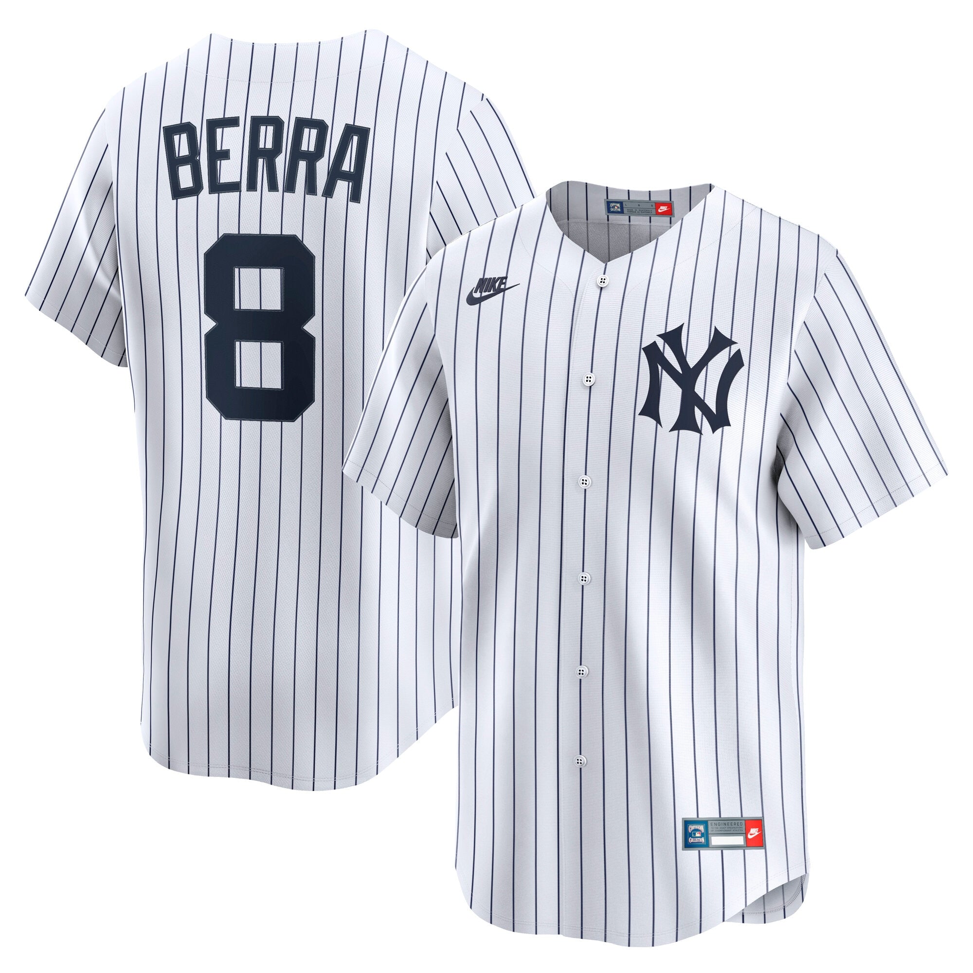 Yogi Berra New York Yankees Cooperstown Collection Limited Jersey - White | Stitched Baseball Jersey TJS0435