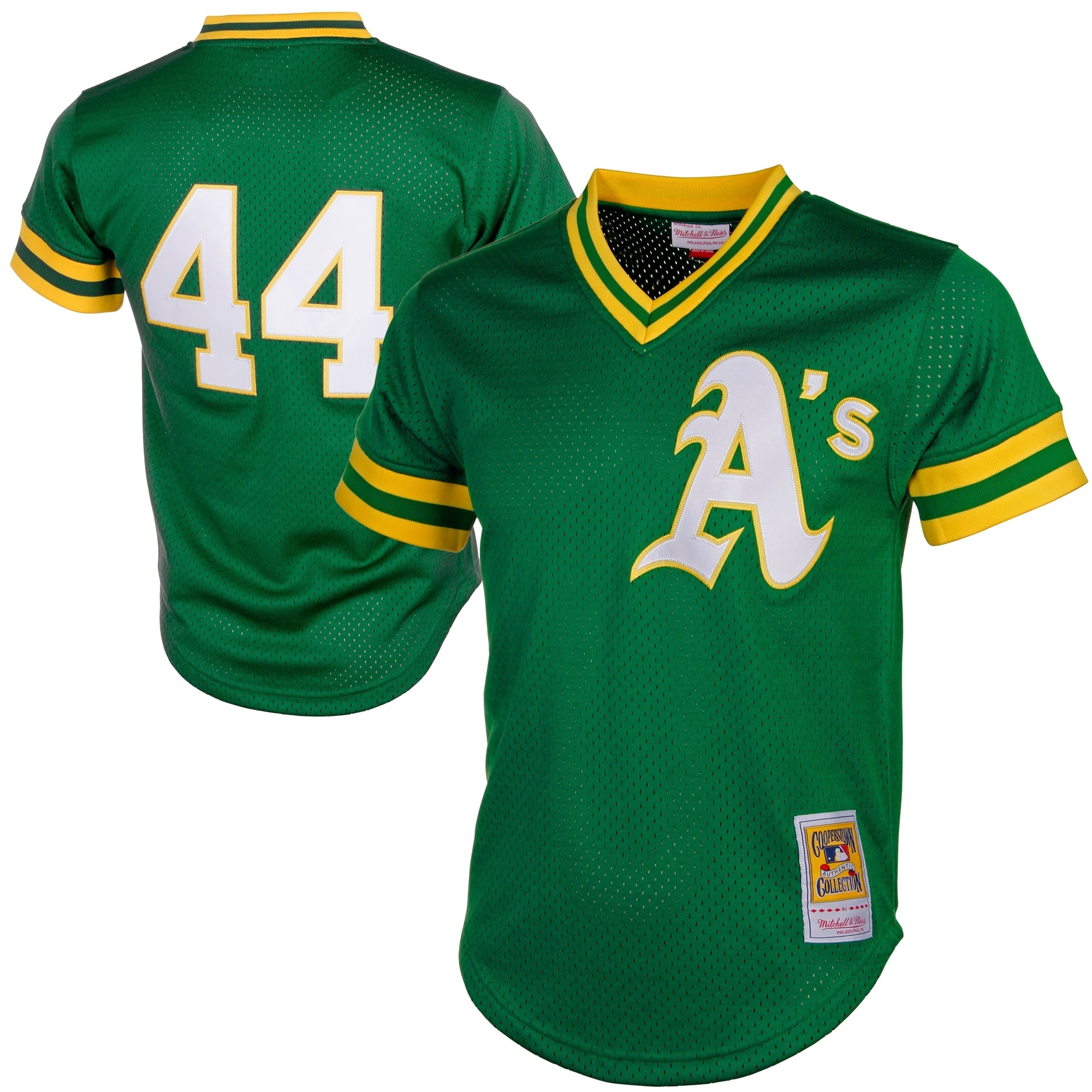 Reggie Jackson Athletics M & N Batting Practice Jersey - Green | Stitched Baseball Jersey TJS0303