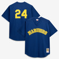 Ken Griffey Jr. Seattle Mariners M & N Big & Tall Cooperstown Collection Mesh Batting Practice Jersey - Royal | Stitched Baseball Jersey TJS0383