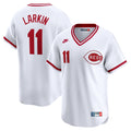 Barry Larkin Cincinnati Reds Throwback Cooperstown Limited Jersey - White | Stitched Baseball Jersey TJS0402