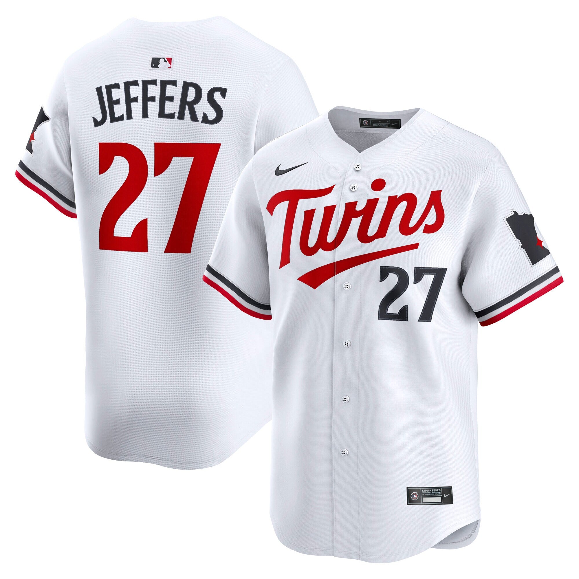 Ryan Jeffers Minnesota Twins Home Limited Player Jersey - White | Stitched Baseball Jersey TJS0305