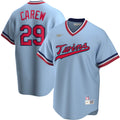 Rod Carew Minnesota Twins Road Cooperstown Collection Player Jersey - Light Blue | Stitched Baseball Jersey TJS0346
