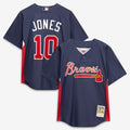 Chipper Jones Atlanta Braves M & N Batting Practice Jersey - Navy | Stitched Baseball Jersey TJS0304