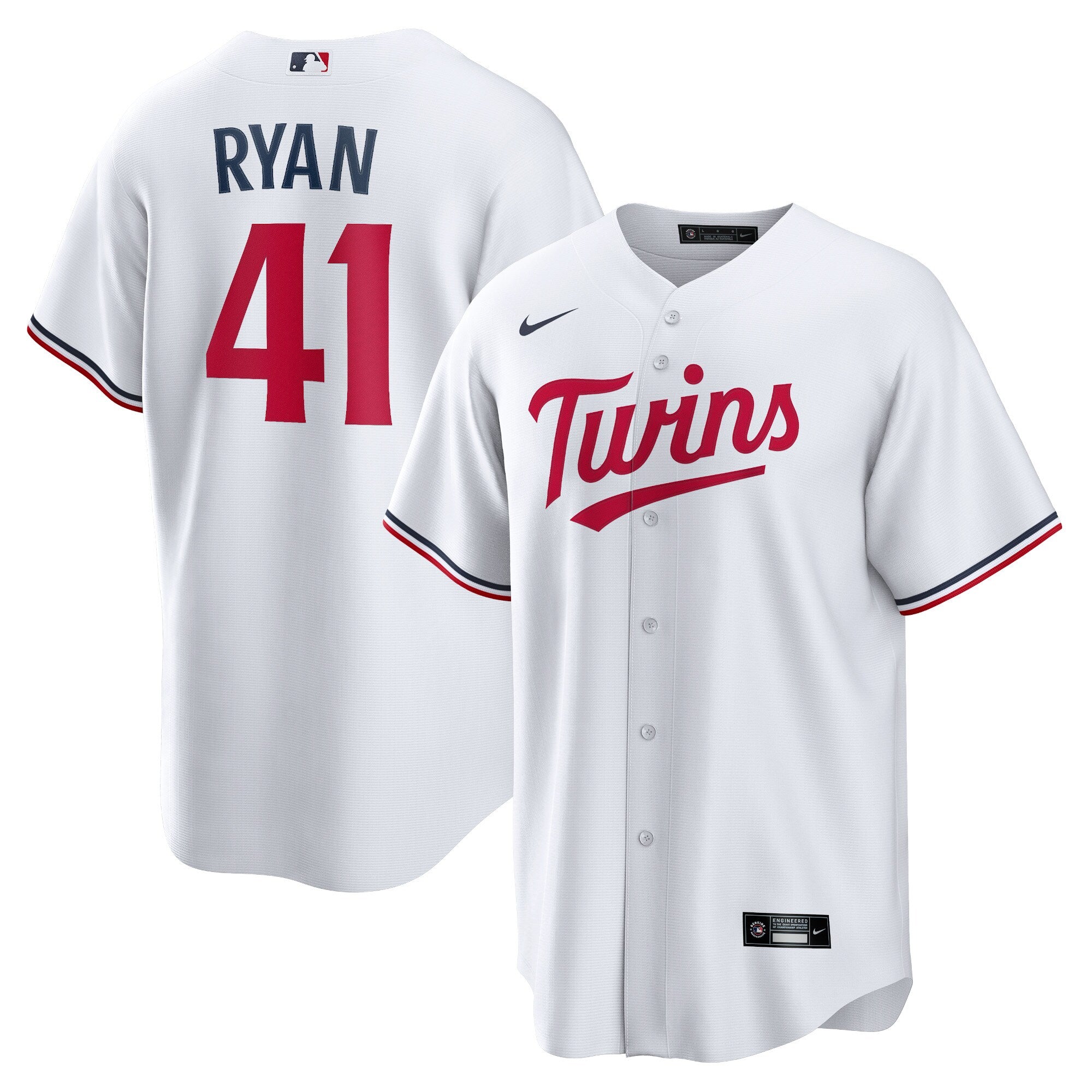 Joe Ryan Minnesota Twins Home Replica Player Jersey - White | Stitched Baseball Jersey TJS0494