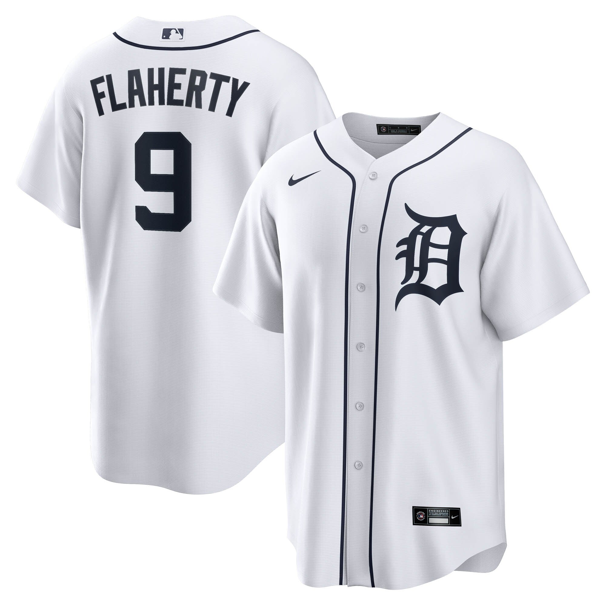 Jack Flaherty Detroit Tigers Home Replica Jersey - White | Stitched Baseball Jersey TJS0412