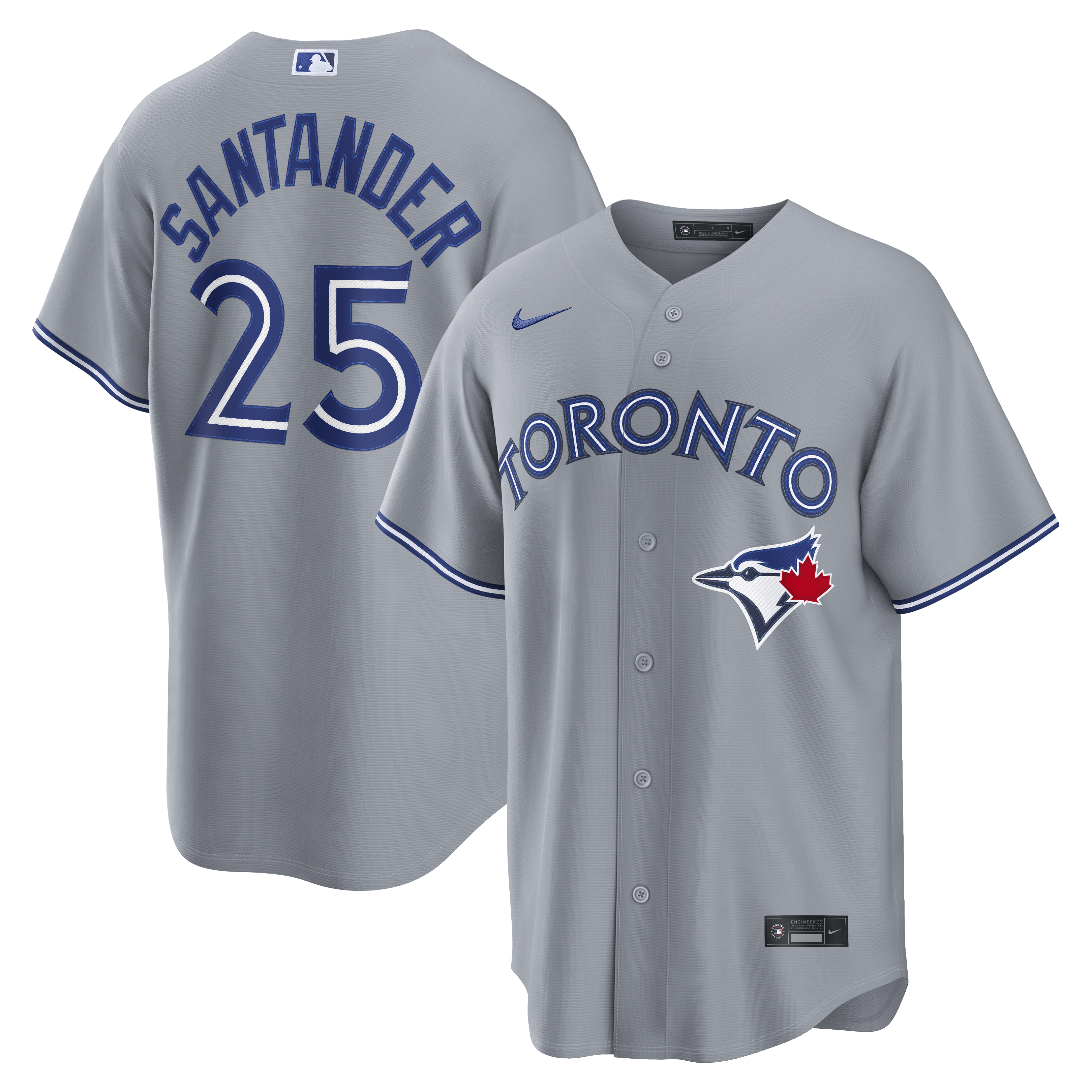 Anthony Santander Toronto Blue Jays Road Replica Jersey - Gray | Stitched Baseball Jersey TJS0452