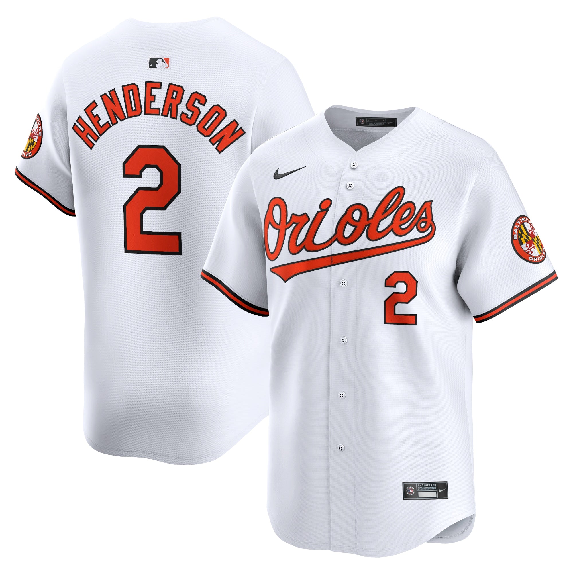 Gunnar Henderson Baltimore Orioles Home Limited Player Jersey - White | Stitched Baseball Jersey TJS0414