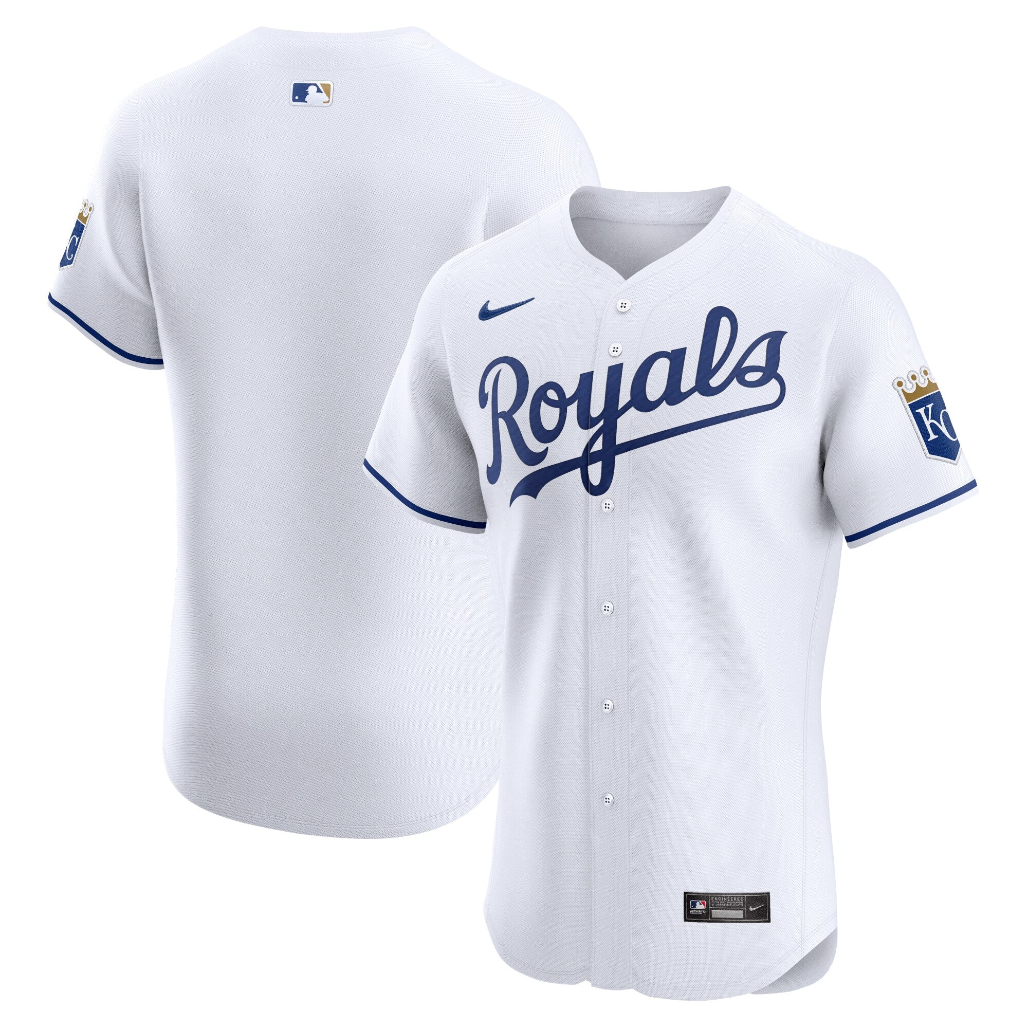 Kansas City Royals Home Elite Jersey - White | Stitched Baseball Jersey TJS0404
