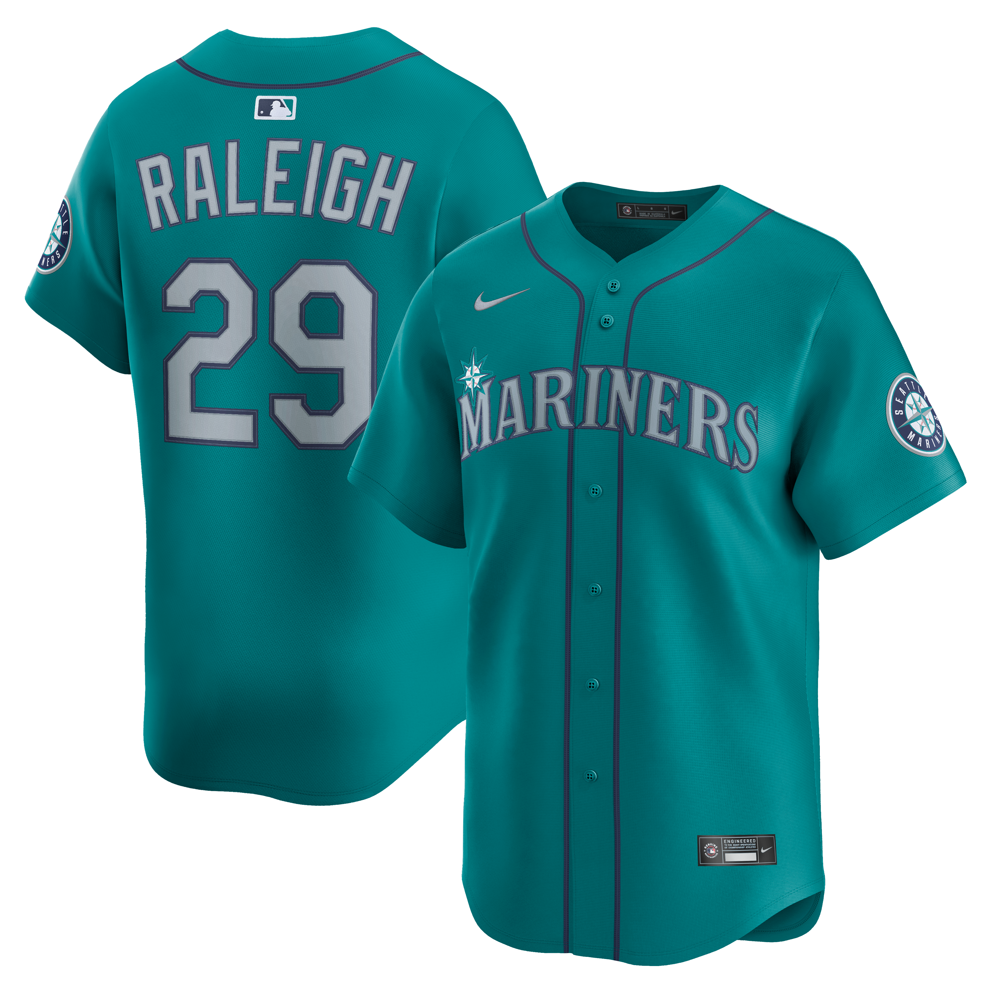 Cal Raleigh Seattle Mariners Alternate Limited Jersey - Teal | Stitched Baseball Jersey TJS0450
