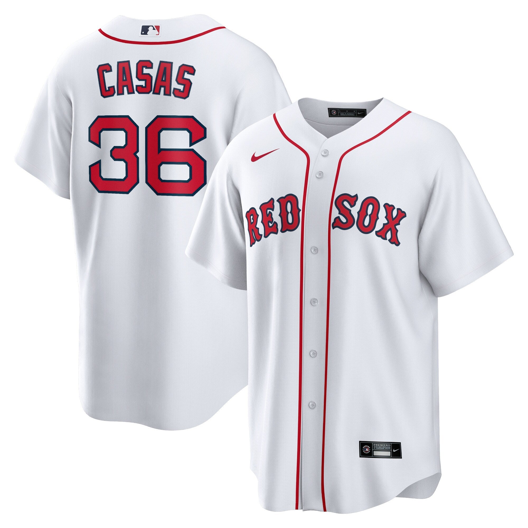 Triston Casas Boston Red Sox Home Replica Jersey - White | Stitched Baseball Jersey TJS0351