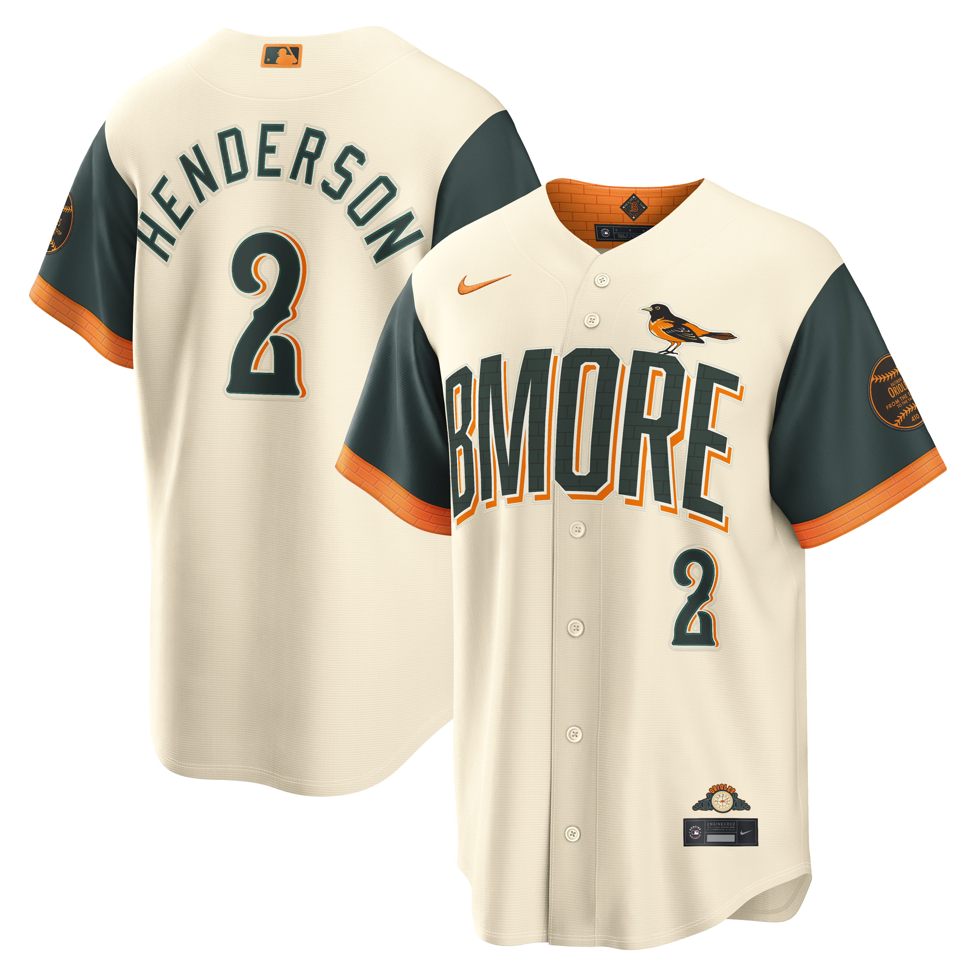 Gunnar Henderson Baltimore Orioles 2026 City Connect Stadium Jersey - Cream | Stitched Baseball Jersey TJS0497