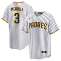 Jackson Merrill San Diego Padres Home Replica Jersey - White | Stitched Baseball Jersey TJS0470