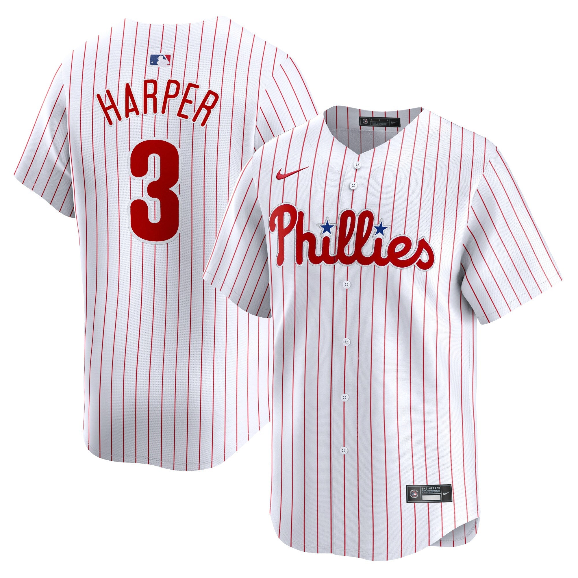 Bryce Harper Philadelphia Phillies Home Limited Player Jersey - White | Stitched Baseball Jersey TJS0476