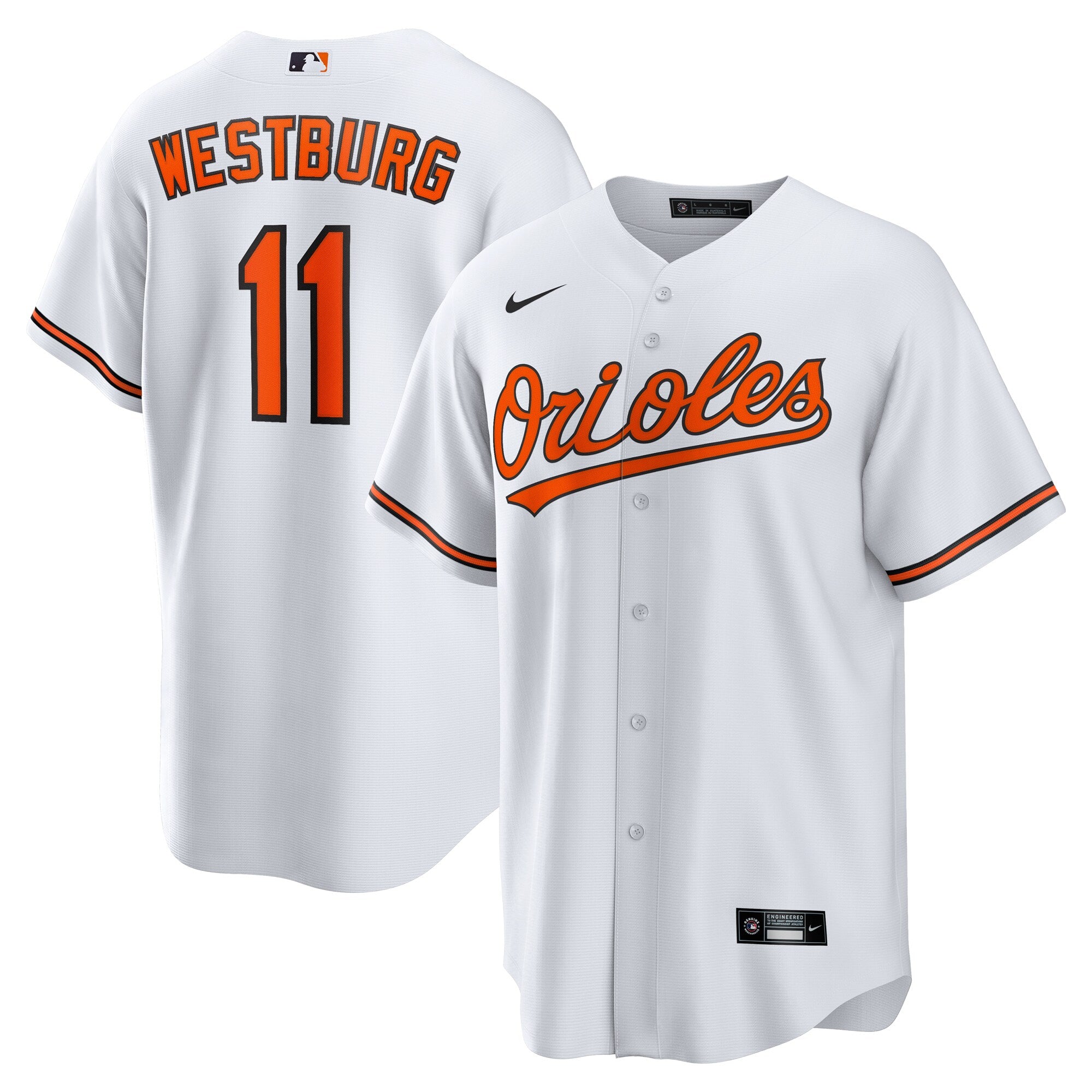 Jordan Westburg Baltimore Orioles Home Replica Jersey - White | Stitched Baseball Jersey TJS0344