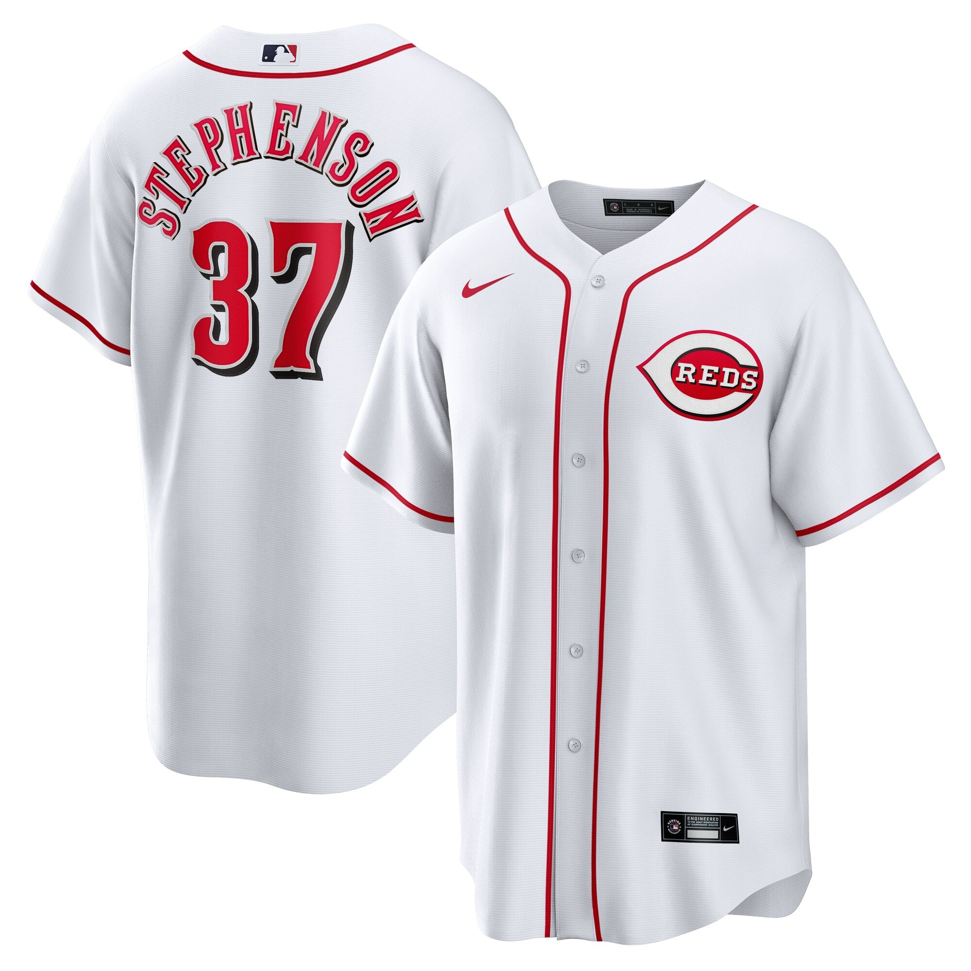 Tyler Stephenson Cincinnati Reds Home Replica Jersey - White | Stitched Baseball Jersey TJS0300