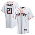 Yainer Diaz Houston Astros Home Replica Jersey - White | Stitched Baseball Jersey TJS0580