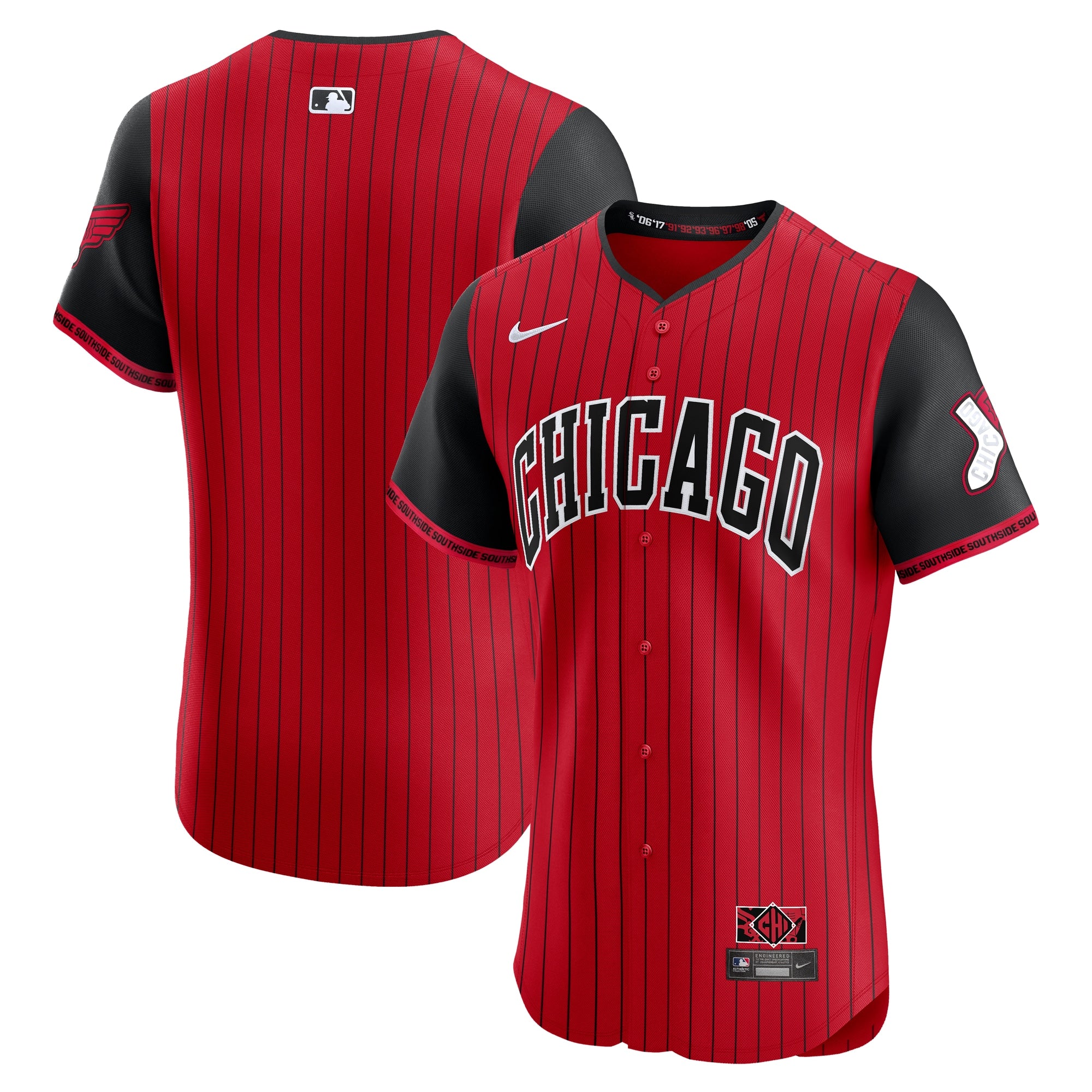 Chicago White Sox 2025 City Connect Elite Jersey - Red/Black | Stitched Baseball Jersey TJS0564