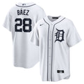 Javier Baez Detroit Tigers Home Replica Player Jersey - White | Stitched Baseball Jersey TJS0517