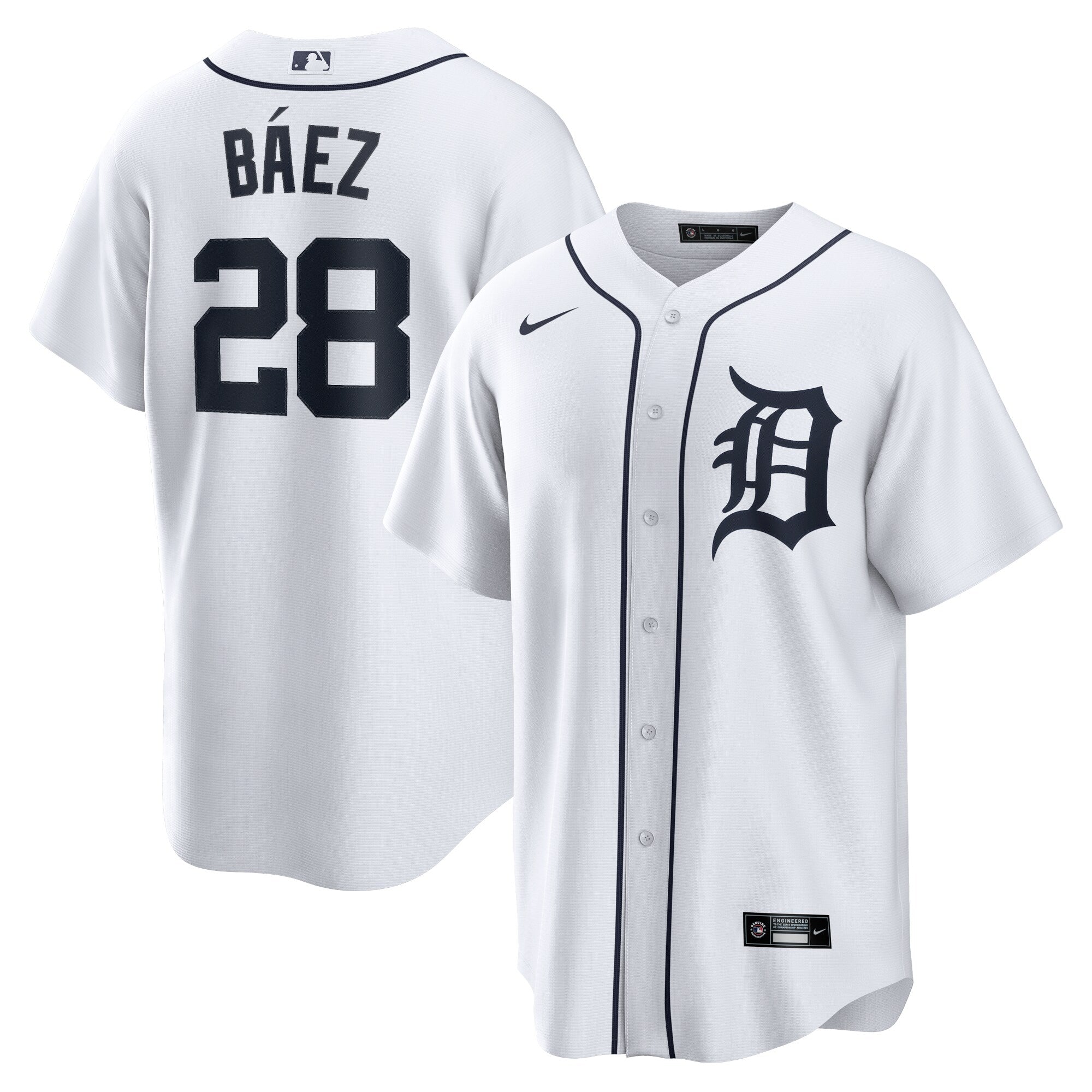Javier Baez Detroit Tigers Home Replica Player Jersey - White | Stitched Baseball Jersey TJS0517