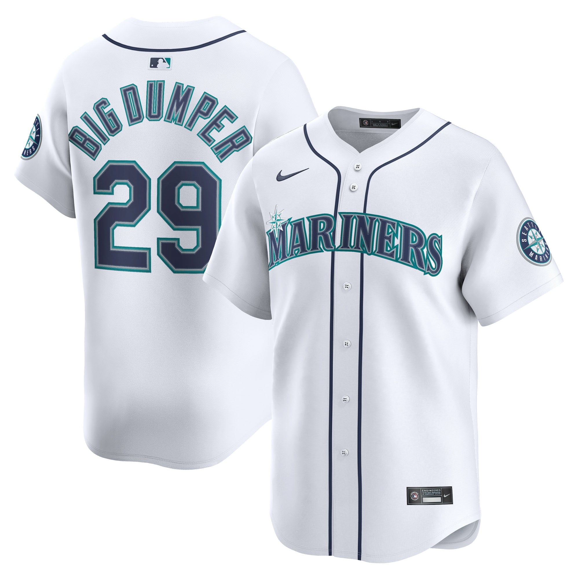 Cal Raleigh Seattle Mariners Home Limited Player Jersey - White | Stitched Baseball Jersey TJS0541