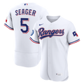 Corey Seager Texas Rangers Home Sponsor Patch Jersey - White | Stitched Baseball Jersey TJS0509
