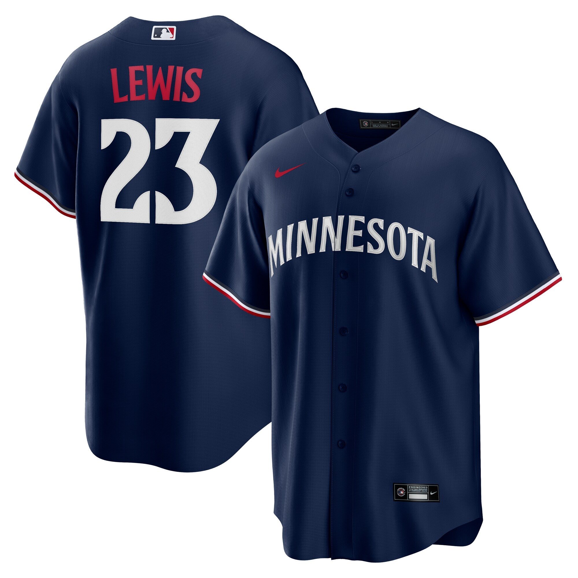 Royce Lewis Minnesota Twins Alternate 2 Replica Jersey - Navy | Stitched Baseball Jersey TJS0597