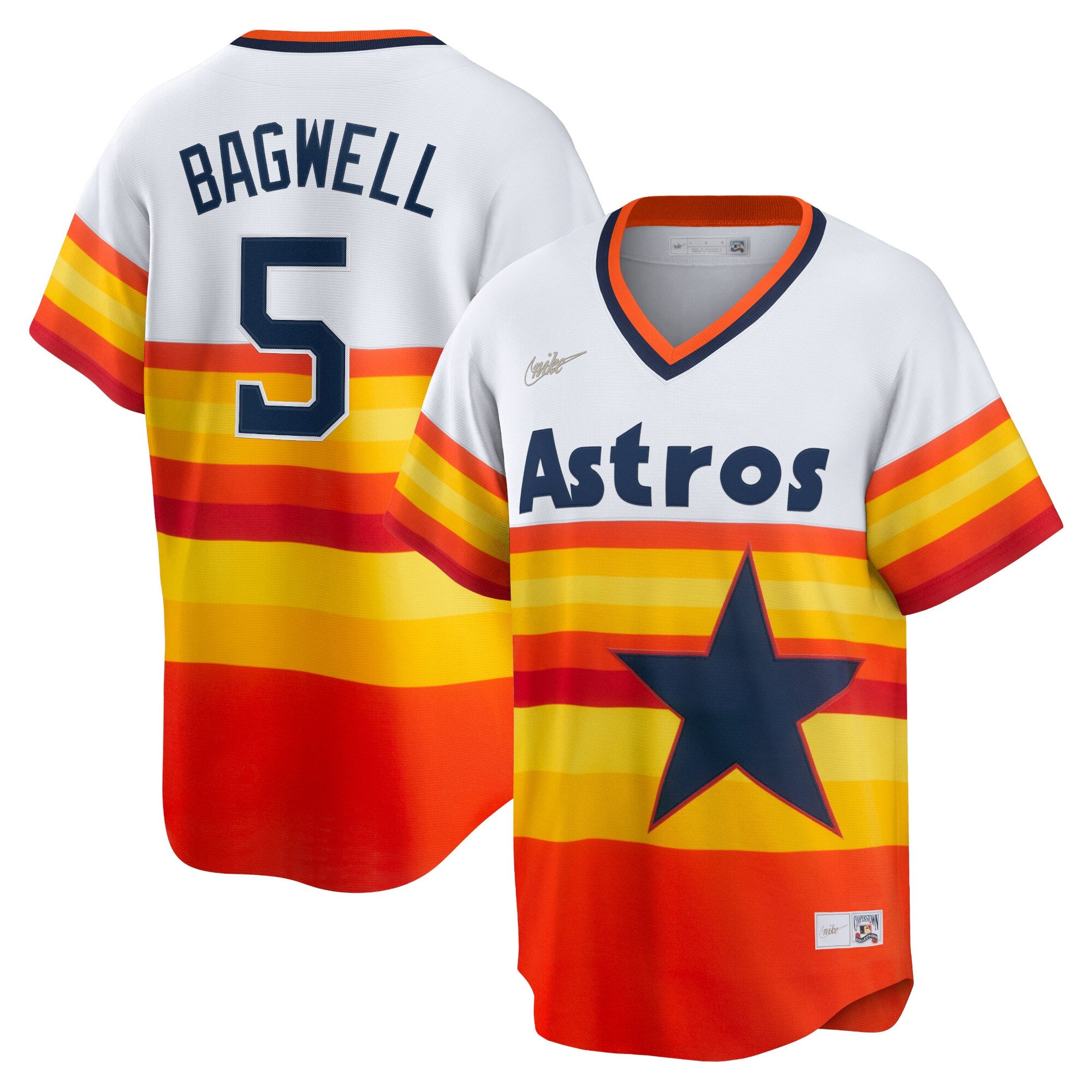 Jeff Bagwell Houston Astros Home Cooperstown Collection Player Jersey - White | Stitched Baseball Jersey TJS0514