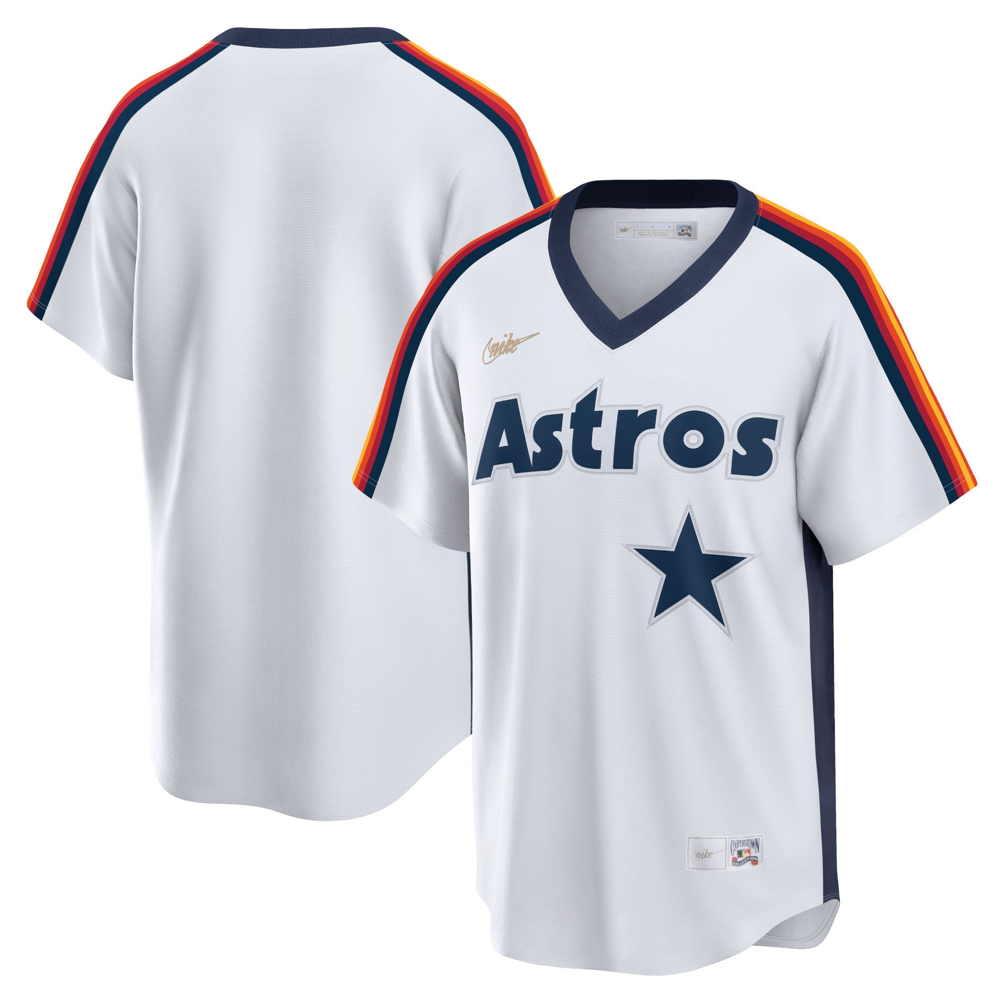 Houston Astros Home Cooperstown Collection Player Jersey - White | Stitched Baseball Jersey TJS0574