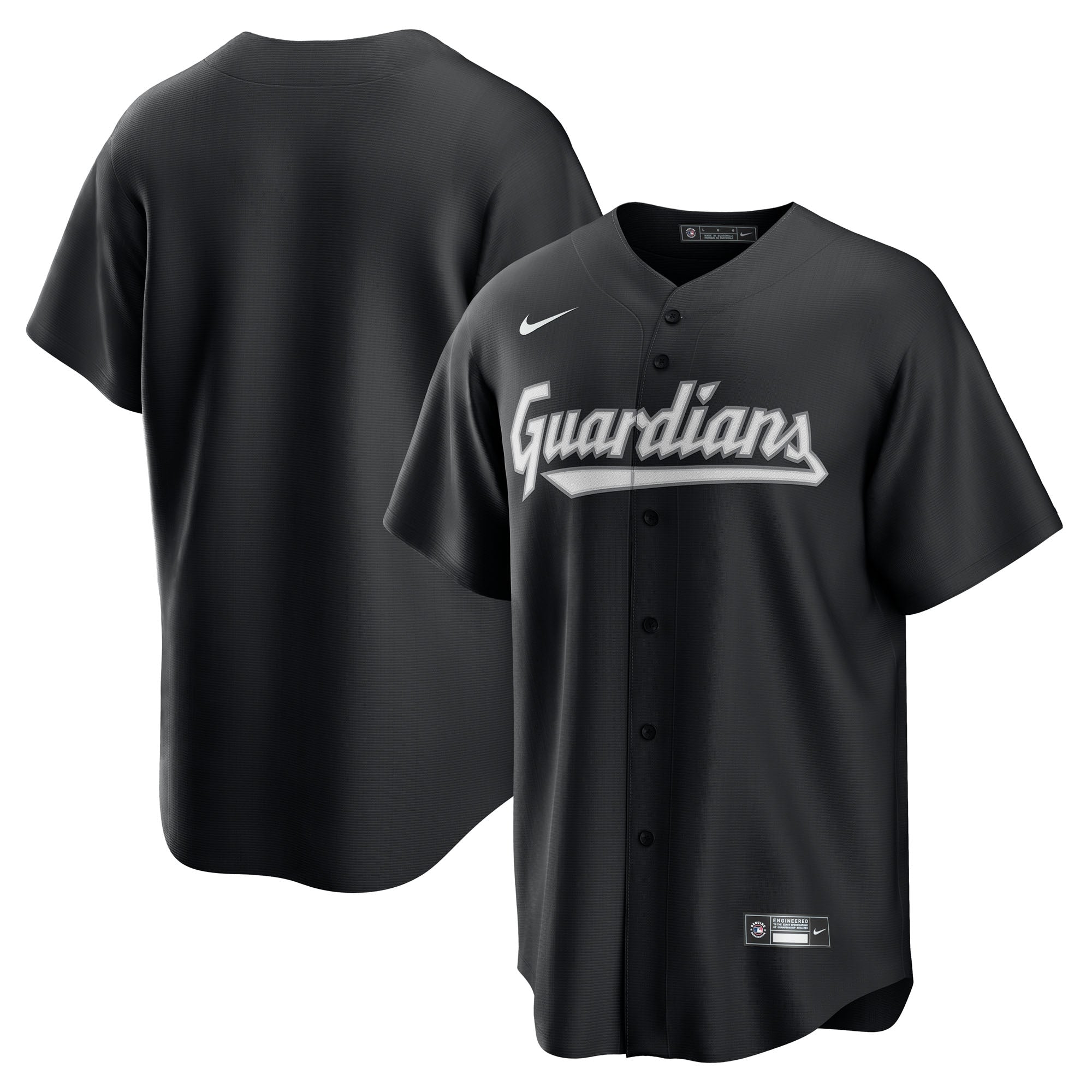 Cleveland Guardians Replica Jersey - Black | Stitched Baseball Jersey TJS0591