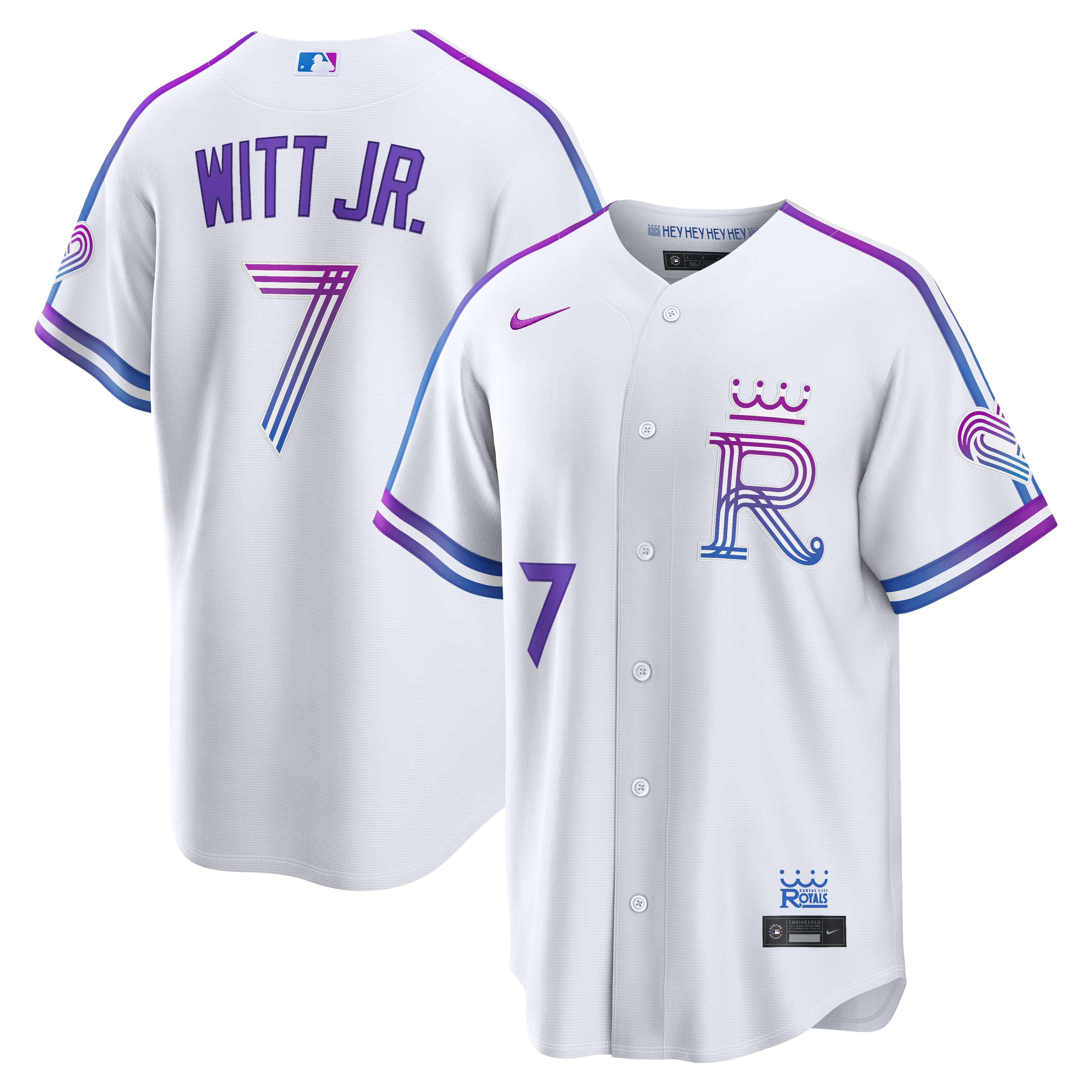 Bobby Witt Jr. Kansas City Royals 2026 City Connect Stadium Jersey - White | Stitched Baseball Jersey TJS0527