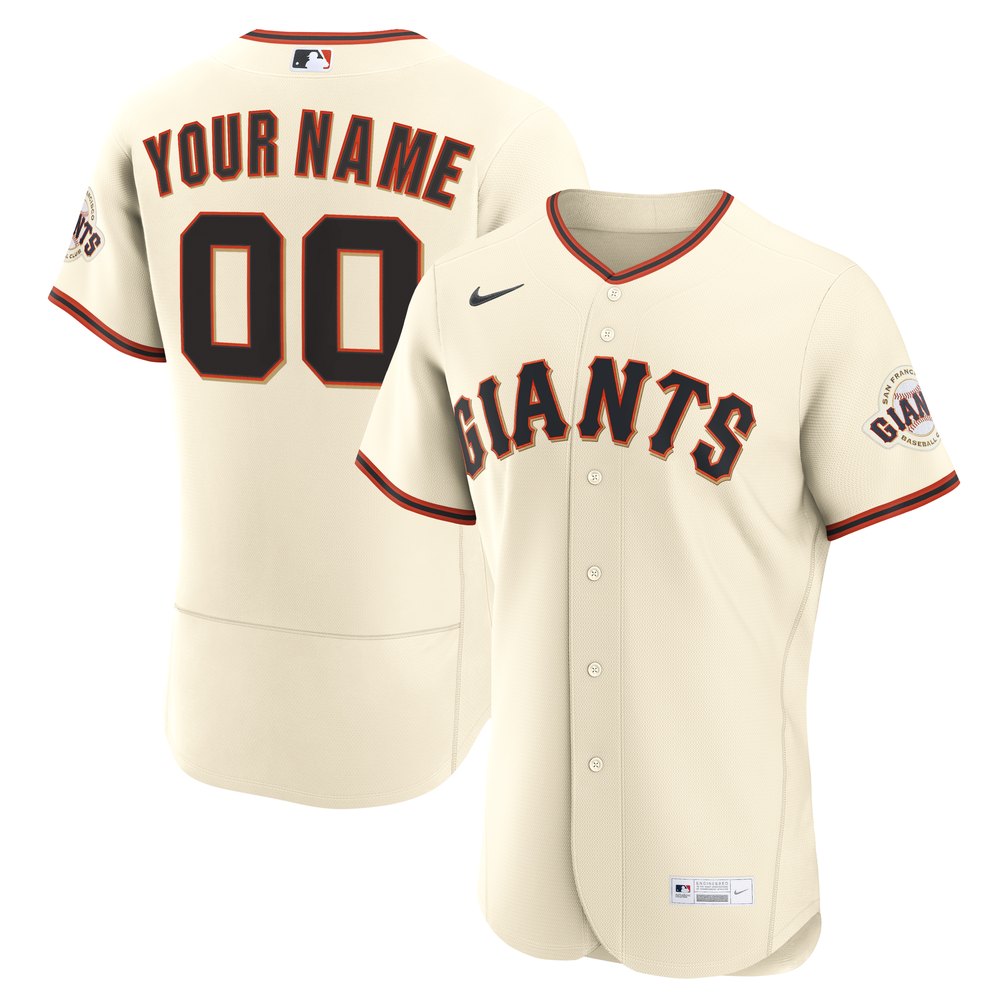 San Francisco Giants Home Custom Jersey - Cream | Stitched Baseball Jersey TJS0568