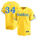 David Ortiz Boston Red Sox City Connect Retired Player Jersey - Gold | Stitched Baseball Jersey TJS0596