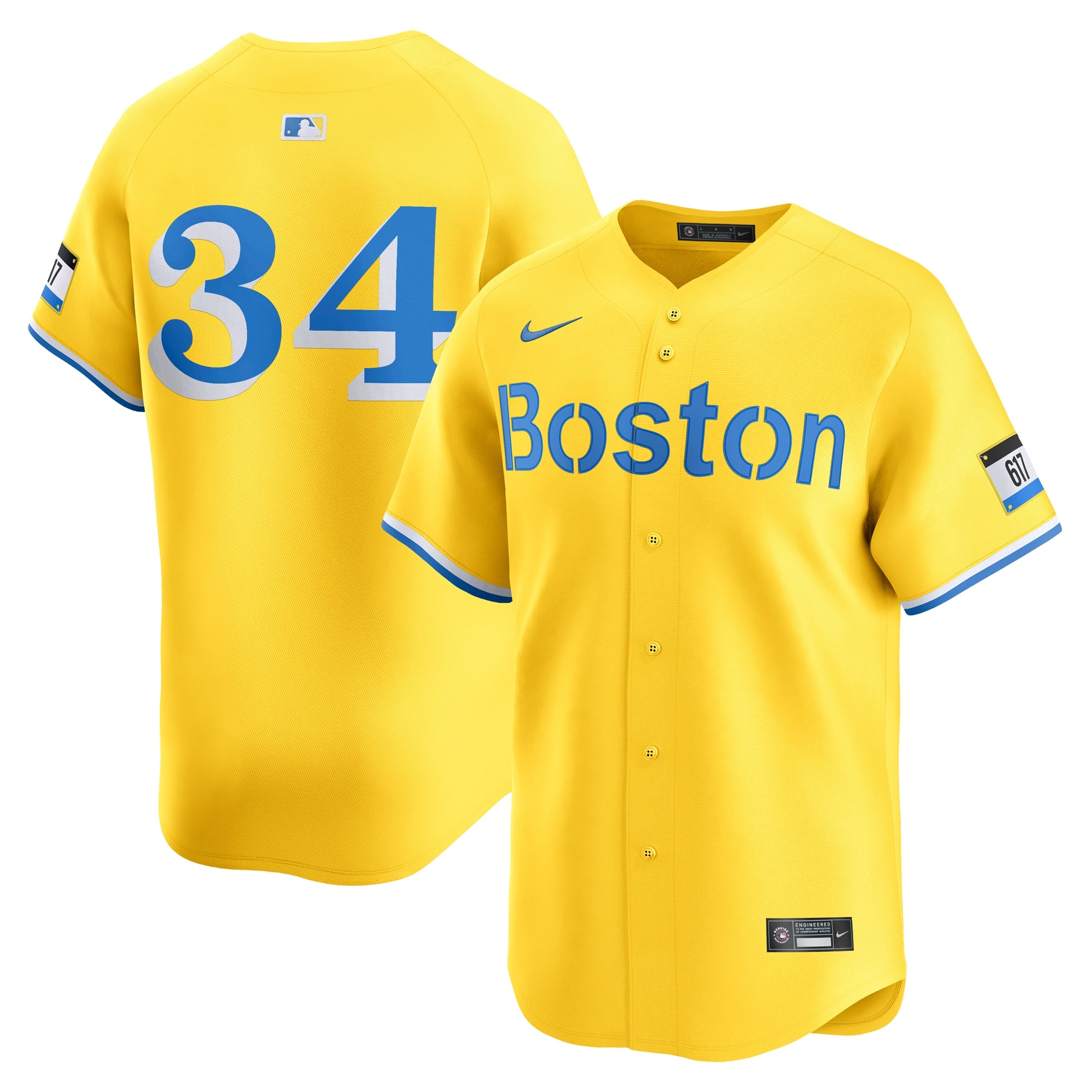 David Ortiz Boston Red Sox City Connect Retired Player Jersey - Gold | Stitched Baseball Jersey TJS0596