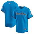 Miami Marlins Limited Jersey - Blue | Stitched Baseball Jersey TJS0547