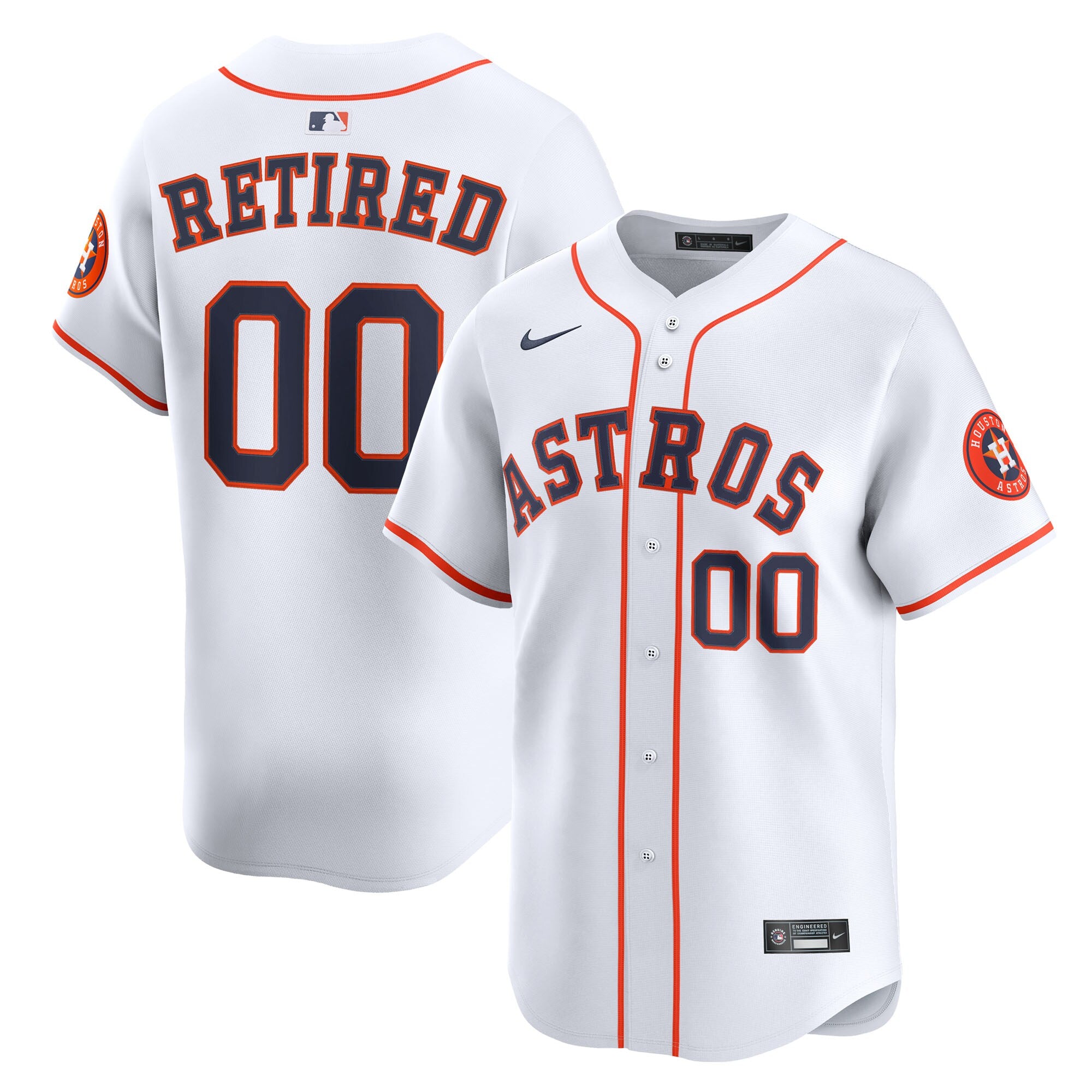 Houston Astros Home Limited Pick-A-Player Retired Roster Jersey - White | Stitched Baseball Jersey TJS0510