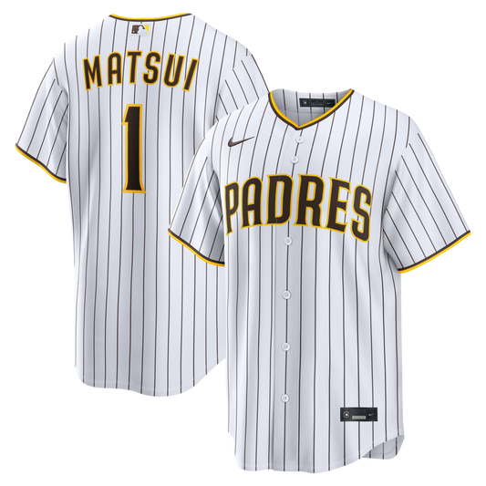 Yuki Matsui San Diego Padres Home Replica Jersey - White | Stitched Baseball Jersey TJS0557