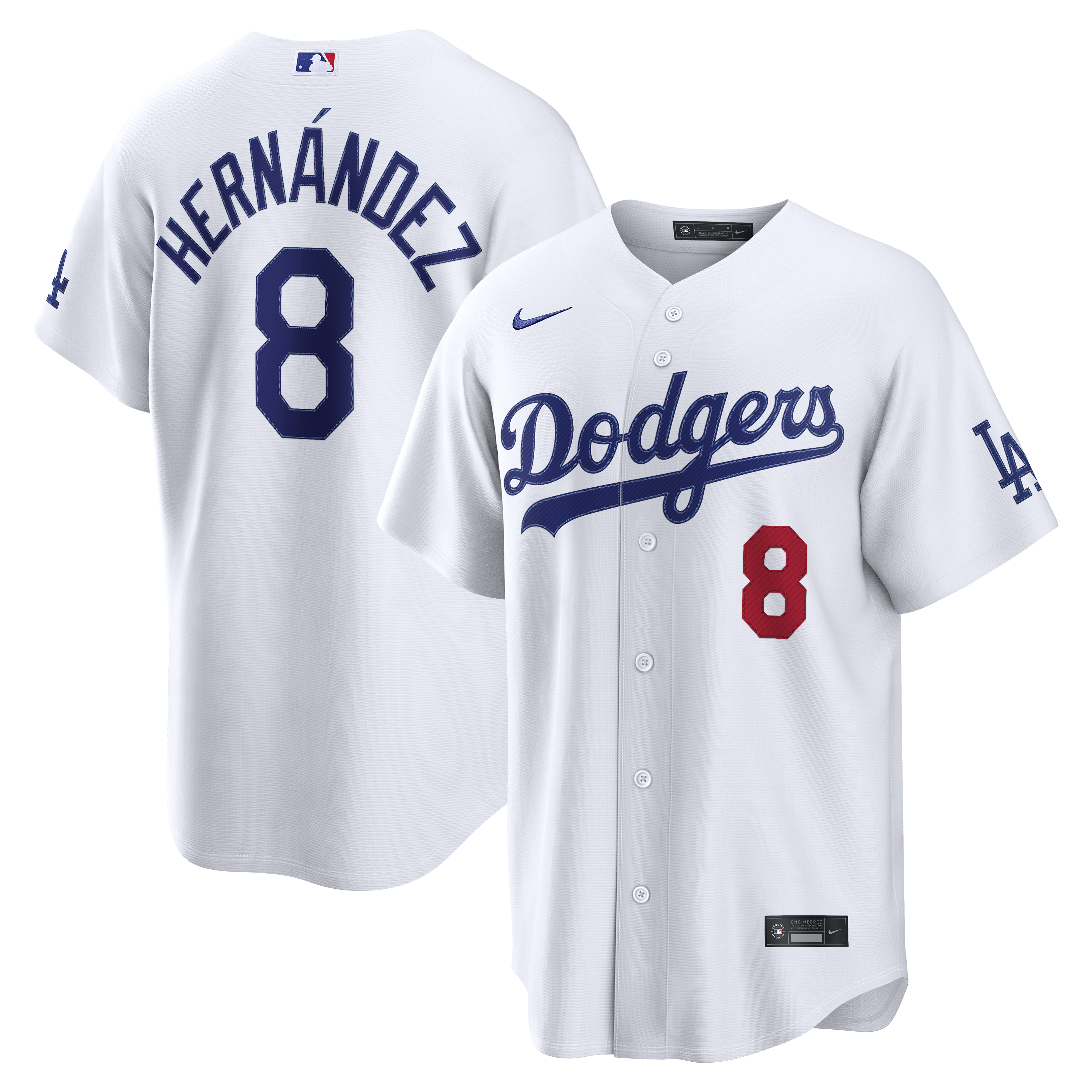 Enrique Hern�ndez Los Angeles Dodgers Home Stadium Jersey - White | Stitched Baseball Jersey TJS0501
