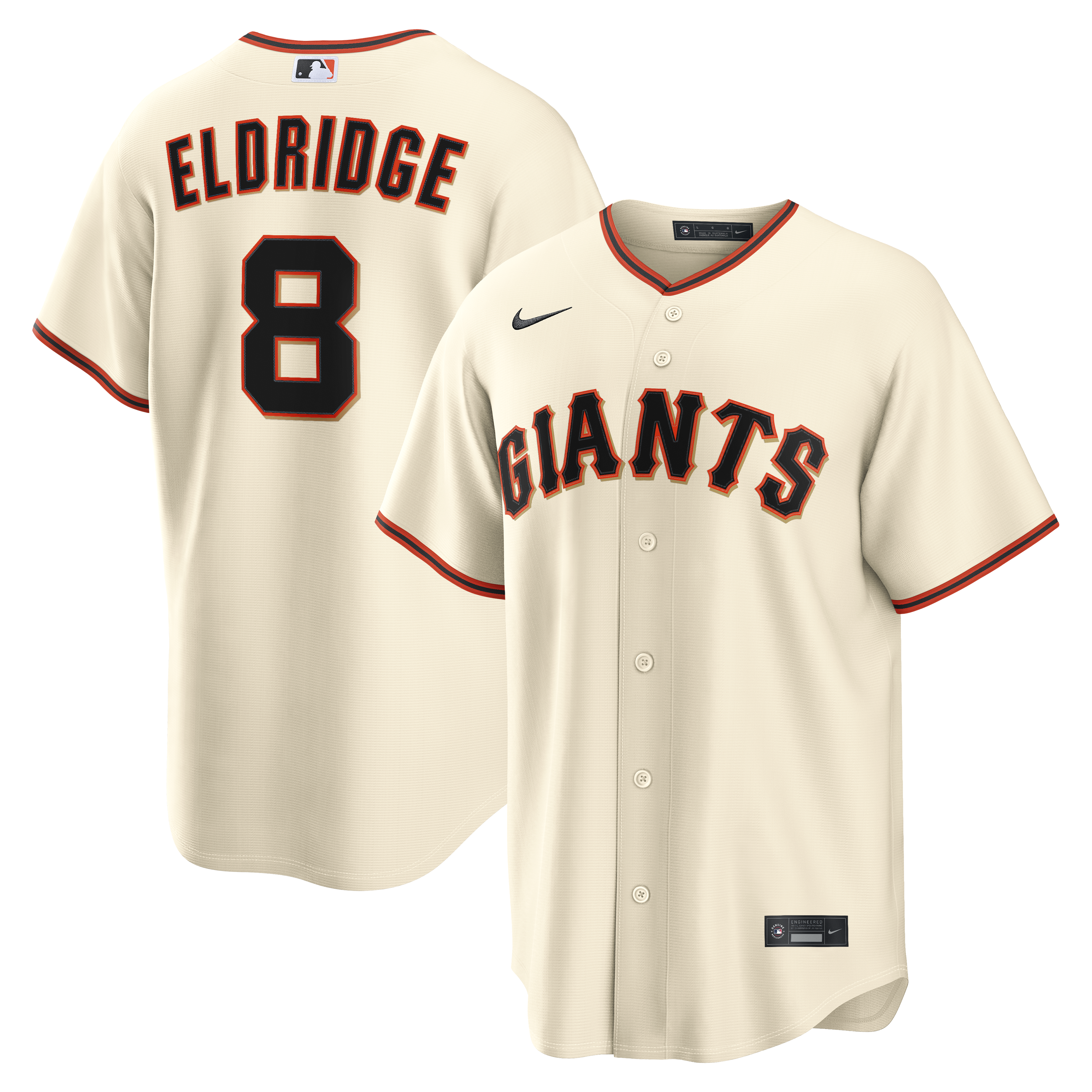 Bryce Eldridge San Francisco Giants Home Replica Jersey - Cream | Stitched Baseball Jersey TJS0540