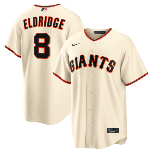 Bryce Eldridge San Francisco Giants Home Replica Jersey - Cream | Stitched Baseball Jersey TJS0540